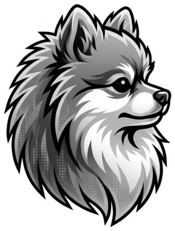 Logo de RexDevs: Rex, un pomerania, entre los signos de código < y >.